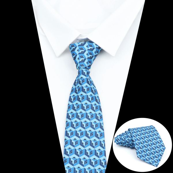 En gros homme à cravate vintage 9cm de large cravate hommes or bleu ajustement de mariage de luxe de luxe accessoires accessoires en colonne