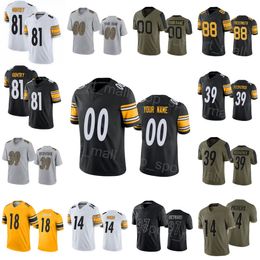 Groothandel man Woman Jeugdvoetbal 18 Diontae Johnson Jersey 14 George Pickens 88 Pat Freiermuth 39 Minkah Fitzpatrick 97 Cameron Heyward 81 Zach Gentry Color Rush TE