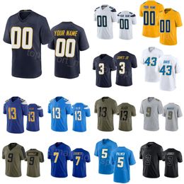 Mandeo de la alma Mujer juventud Fútbol 5 Joshua Palmer Jersey 13 Keenan Allen 7 Gerald Everett 3 Derwin James Jr 9 Kenneth Murray Jr 43 Michael Davis Vapor Color Rush For Spo