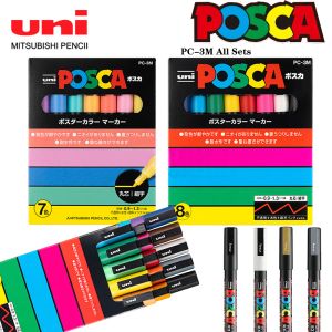 wholesale Marqueurs UNI POSCA Marker Pen Ensemble complet PC-3M Affiche publicitaire Graffiti Note Pen Peinture Fournitures d'art peintes à la main Rotualdores Manga 230807