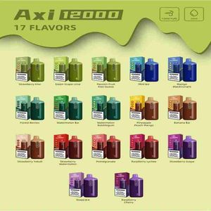 Vente en gros Maskking Axi 12000 Puffs 12k Puff Bar stylo vape jetable 5% de nicotine Vapes préremplies cigarettes électroniques 17 saveurs Pod avec écran d'affichage avec prix d'usine