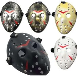 Groothandel Masquerade Jason Voorhees Vrijdag het 13e horrorfilm hockeymasker Scary Halloween Cosplay Cosplay Plastic Party Maskers JN12 JJ 3.23 0417