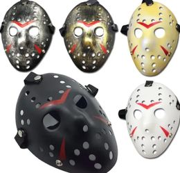 groothandel Maskerade Maskers Jason Voorhees Masker Vrijdag de 13e Horror Film Hockey Masker Eng Halloween Kostuum Cosplay Plastic Feestmaskers JN12