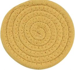 Tapis ronds élégants tressés à la main, 4.3 pouces, en coton, Super absorbants, résistants à la chaleur, vente en gros