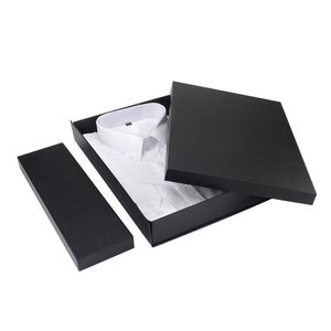 Venta al por mayor, logotipo personalizado negro mate, tapa de cartón vacía de lujo y caja Base, ropa, regalo, tapa de embalaje de papel y caja Base
