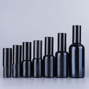 Gros mat ou brillant noir verre vaporisateur pompe pulvérisateur bouchon aromathérapie parfum conteneur 5-100 ml Imsop