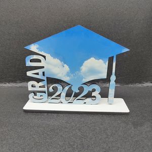 En gros MDF Sublimation Vierge Graduation Cadres Photo DIY En Bois Lettrage Photo Conseil Transfert De Chaleur Blanc Famille Maison Album Cadre Simple Côté Pour Sous A12