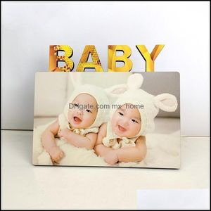 De gros! Mdf Sublimation Blank Po Frame Panneau de lettrage en bois sublimant blanc famille maison album transfert de chaleur 689 Drop Delivery 2021 Fr