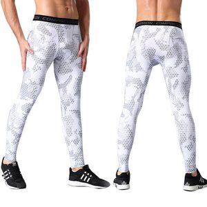 Groothandel - mannen compressie broek leggings base laag fitness lange panty broek camo print sport broek snel droge jogging loopbaan