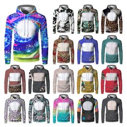 Sweat à capuche imprimé en 3D pour hommes, 100% Polyester, léopard, Faux Bleach, personnalisé, imprimé par sublimation, teinture par nouage, FS9545 SEP04, vente en gros