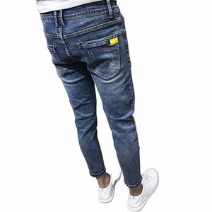 wholesale Jeans pour hommes Slim-fit petits pieds printemps été décontracté style coréen stretch tendance esprit social gars longueur cheville pantalon J0dN #