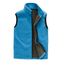 Heren Vesten Groothandel - Heren Softshell Fleece Vest Slim Fit Winddicht Tactische Jas Actieve Gilet Mouwloze Stand Kraag Winter Jacke