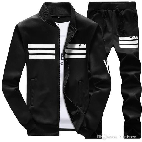 Vente en gros Hommes Sportswear Sweat à capuche et Sweatshirts Noir Automne Automne Hiver Jogger Sporting Cuisson Costumes Suites Tracksuits Ensemble Plus Taille M-4XL