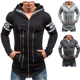 Herenpakken Blazers Groothandel - Mannen Winter Hooded Sweater Koreaanse Slanke Mode Casual Boy Jacket Performance Outdoors Dress Show voor Toerisme