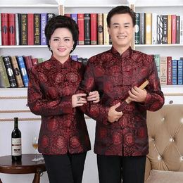 Costume Tang traditionnel chinois pour hommes et femmes, veste en Satin de haute qualité, vêtements de nouvel an, manteau de Style Hanfu pour fête d'anniversaire, vente en gros