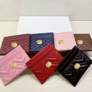 Vente en gros Hommes Femmes portefeuilles Designer de luxe Titulaires de la carte Titulaire de la carte de crédit Casual Womens G Cuir de vachette Ultra Slim Wallet Taille 10.5 * 8CM avec boîte