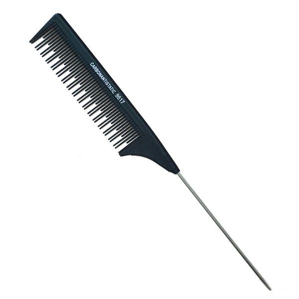 Vente en gros - Peigne à queue pointue en métal Carbone Antistatique Barbiers Peigne Grands Peignes de Section L8617