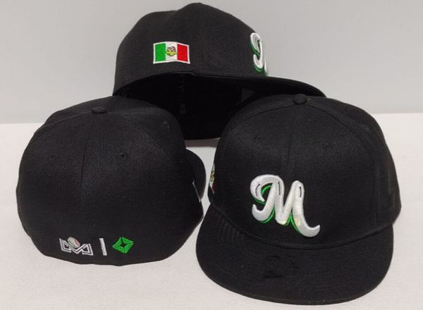 Casquettes ajustées du mexique, chapeaux de l'équipe nationale avec lettres, Snapback, casquette de Baseball, chapeau de Football, Hip Hop, vente en gros