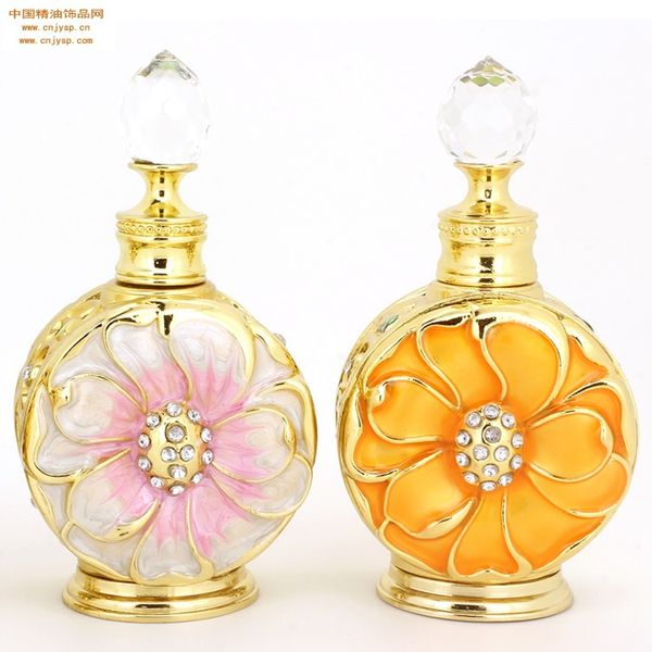 wholesale Bouteille de parfum de style Moyen-Orient Dubaï Rose bouteille d'essence de fleur du désert vide 10ML