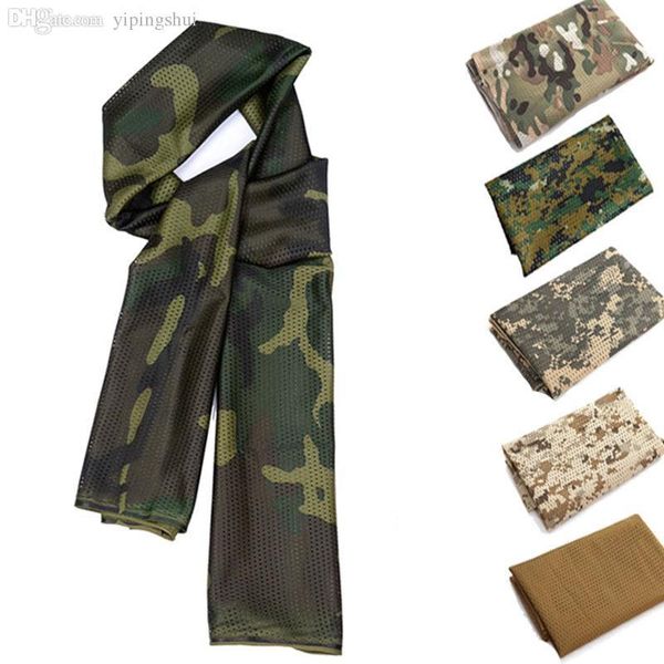 Écharpe tactique de camouflage en gros-militaire pour les sports de plein air chasse camping randonnée cyclisme écharpes de canevas de survie