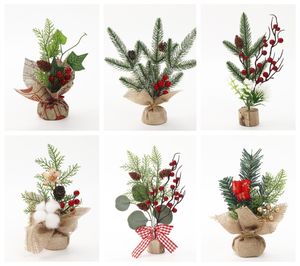 Vente en gros Mini décorations de table d'arbre de Noël 8 