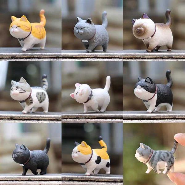 En gros Mini Mignon Cloche Chat Japon Anime Belle Simulation Animal PVC Action Figure Décoration Collection Modèle Enfants Jouets Cadeau
