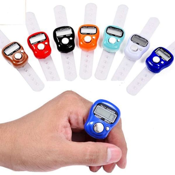 En gros mini-hold hold band compter Counter LCD écran numérique anneau de doigt le nombre de têtes électroniques tasbeeh tasbih contador de conteo de banda de mano