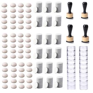 Groothandel Mini Ink Blending Tool Rond Domed Foam Vullingen Vervanging Applicators Opslag Potten voor Scrapbooking Stempelen Gereedschap 210702