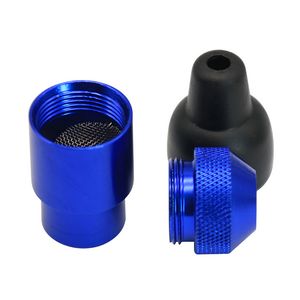 Vente en gros Mini Nipple Snuff Bottle Pipes à fumer en métal avec Mesh Pad Snorter Storage et Sniff 2 en 1 Pocket Snuffer Creative Herb Dispenser Multi Colors