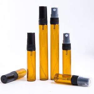 Mini bouteilles de parfum en gros 2 ml 2,5 ml 3 ml 5 ml 10 ml flacon en verre de pulvérisation ambre clair