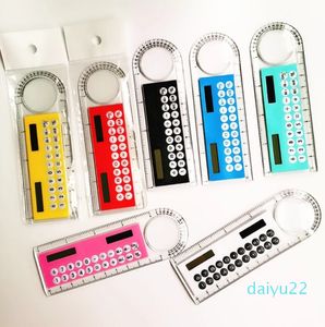 wholesale Mini calculatrice d'énergie solaire portable Règle multifonction créative Cadeau pour étudiants FreeL