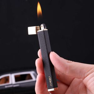Mini en gros mini rectangulaire mince personnalité recharge créative sans allume-cigare à gaz pour les femmes