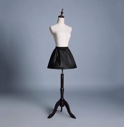 Groothandel mini korte baljurk petticoat voor kleine bruid zwarte ruche bloem meisje accessoires op voorraad