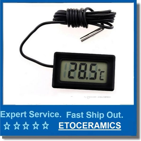 wholesale Mini thermomètre petit capteur combiné LCD numérique thermomètre d'aquarium filaire thermomètre de congélateur contrôleur GT noir