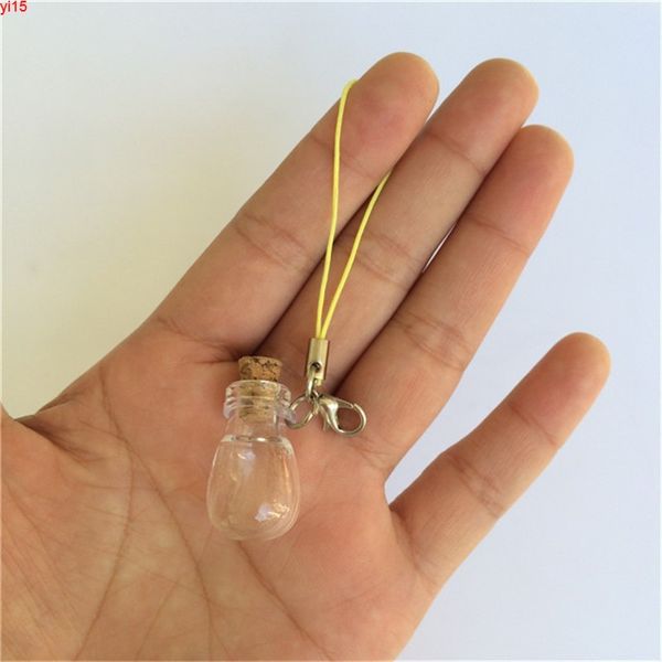 Mini bouteilles en verre goutte d'eau, pendentifs avec chaînes, fermoir à homard, pour Bracelets et colliers, nouveauté 2016, 10 pièces, bonne quantité, vente en gros