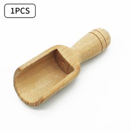 Vente en gros Mini cuillères en bois cuillère à sel de bain cuillère à farine de bonbons cuillères ustensiles de cuisine bain douche SPA outil détergent à lessive cuillère en poudre