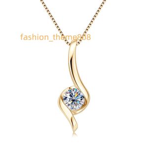 Groothandel minimalistische grade D 1ct moissanite hanger kettingen 925 sterling zilver eenvoudige ijs uit moissanite sieraden vrouwen