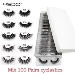 Cils de vison 3d, 20/30/40/50/100 paires, Extension de cils naturels, maquillage, en vrac, vente en gros