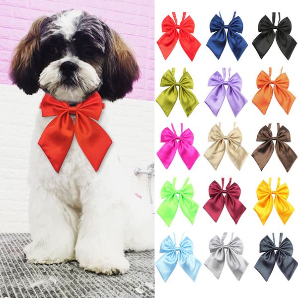 Gros mélange de couleurs chat arc chiot toilettage produits arcs réglables cravate accessoires pour chiens fournitures pour animaux de compagnie