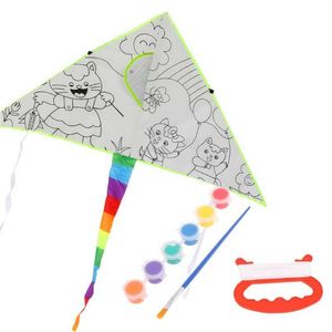Groothandel mix stijl kinderen vlieger diy verf tekenen kinderen die buitenspeelgoed vliegen