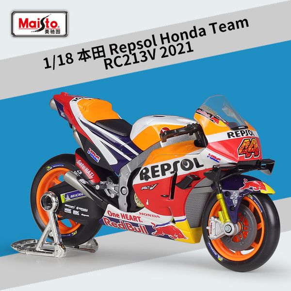 Gros modèle jouets 1:18 Honda RC213V Racing MOTO GP simulation alliage moto modèle fini