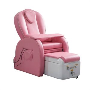 Mobiliario de muebles de muebles de uñas de belleza modernos al por mayor spa de pedicura de manicura rosa con iluminación LED con vibración y función de amasado