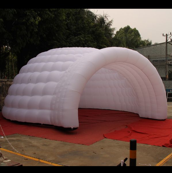 wholesale Carpa de cúpula inflable gigante Modual de 8 m con iluminación LED para eventos Gazebo Blow Up White Igloo Garden Dance House Party Pavilion