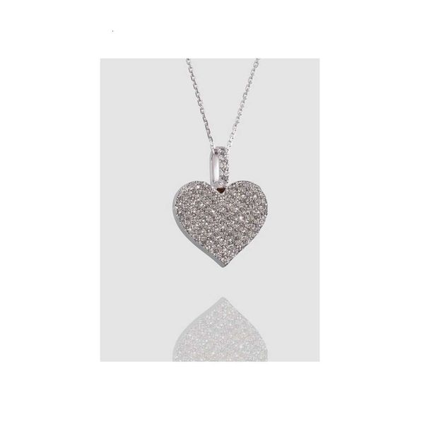 Venta al por mayor, joyería de diamantes de moissanita, collar con colgante de amor infinito en forma de corazón para mujer, joyería Destiny de la India