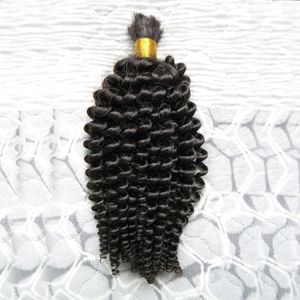 Gros Mongole Crépus Bouclés Afro Crochet Tresses Lâche Style De Cheveux Bouclés 100g Cheveux Tressés Humains En Vrac Bouclés 1pcs Cheveux Tressés Humains