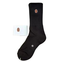 Witner – chaussettes en laine épaisse et chaude pour hommes, vente en gros, tête de singe brodée, chaussettes de noël Vintage, chaussettes colorées, cadeau k5