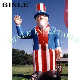 groothandel meest populaire 8m lange gigantische opblaasbare oom sam opblaasbare cartoon figuur stand ballon voor advertenties