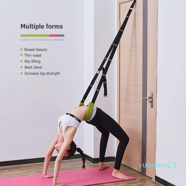 Venta al por mayor-Multi-funcional Flexibilidad Yoga Ballet Ajustable Pierna Entrenamiento Estiramiento Correa Aumento Pierna Fuerza Equipo de ejercicios