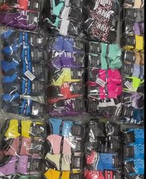 Groothandel multicolor enkellokken met CardBoad -tags Sport Cheerleaders Black Pink Short Sock Girls Dames Katoen Sock Skateboard Sneaker I0306