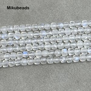 En gros naturel 4 mm un cube à facette de lune de perles lâches pour faire des bijoux collier de pierre bricolage brin mikubeads 231221